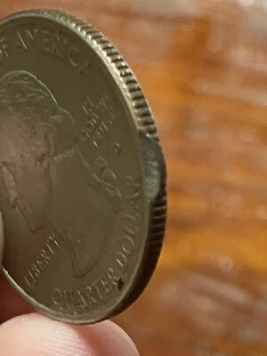 2007  Quarter Error | WYOMING | Clipped Planchet Free Shipping!!! - Image 1 of 2