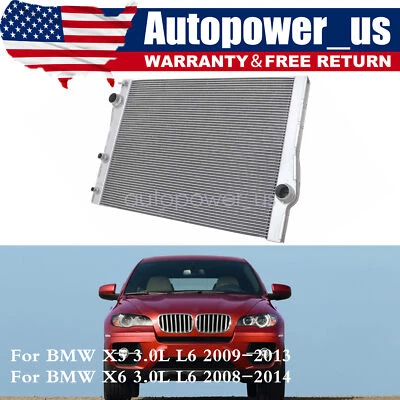 Aluminum Radiator For BMW X5 X6 2009 2010 2011 2012 2013 3.0L L6 17117533472 — 第 1/4 张图片