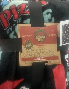 Primark Teenage Mutant Ninja Turtles x Pizza Hut Überwurf Decke TMNT Slice Neu - Bild 1 von 3