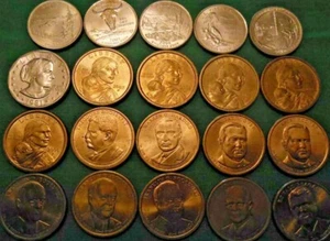 Lot of 21 Pcs. Not Issued for Circulation U.S. Coins: 5 Quarters, 15 Dollars - Picture 1 of 3