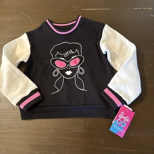 Barbie 65 Logo Girls Graphic Sweatshirt Varsity Target Exc Size S NWT - Picture 1 of 6