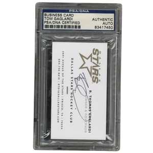 R Thomas Gaglardi Autographed Signed Dallas Stars Business Card PSA - Picture 1 of 2