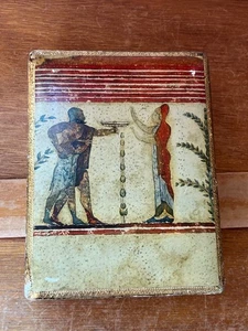 Florentiner vergoldete Raterlli Alinari Grab des Barons Malerei Holz Schmuckschatulle - - Bild 1 von 13