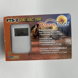 FTS-2 Warm Tiles Easyheat Thermostat 240 VAC 16a Programmable Floor Thermostat - Picture 1 of 11