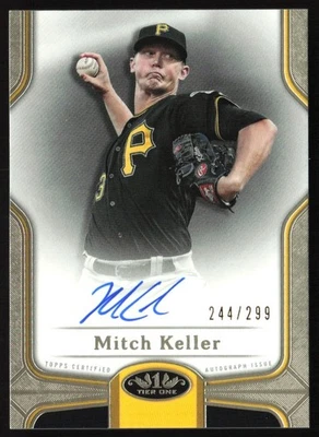 2020 Topps Tier One Break Out 244/299 Mitch Keller Auto #BOA-MK BB2 - Image 1 of 2