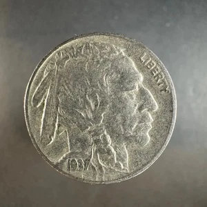 Buffalo Nickel 1937 detalles fuertes - Imagen 1 de 4