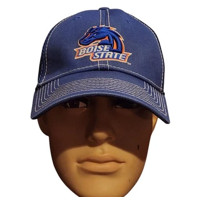 Boise State New Era Fitted Hat Blue Broncos Logo Cap Size Medium-Large - Image 1 of 4