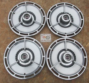 1964 CHEVY IMPALA, NOVA SUPER SPORT, SS SPINNER 14" WHEEL COVERS, HUBCAPS SET ~4 - Picture 1 of 22