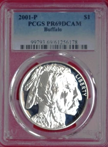 2001-P Buffalo Commemorative $1 PCGS PR69DCAM - Picture 1 of 2