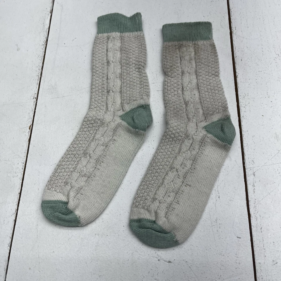 Calcetines Sockwell Beige Verde Gruesos Tejido con Cable Sin Amortiguación Merino Para Mujer Talla M-L Foto 1 de 4