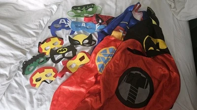 Kids Various Superhero Masks And Capes - Image 1 of 4