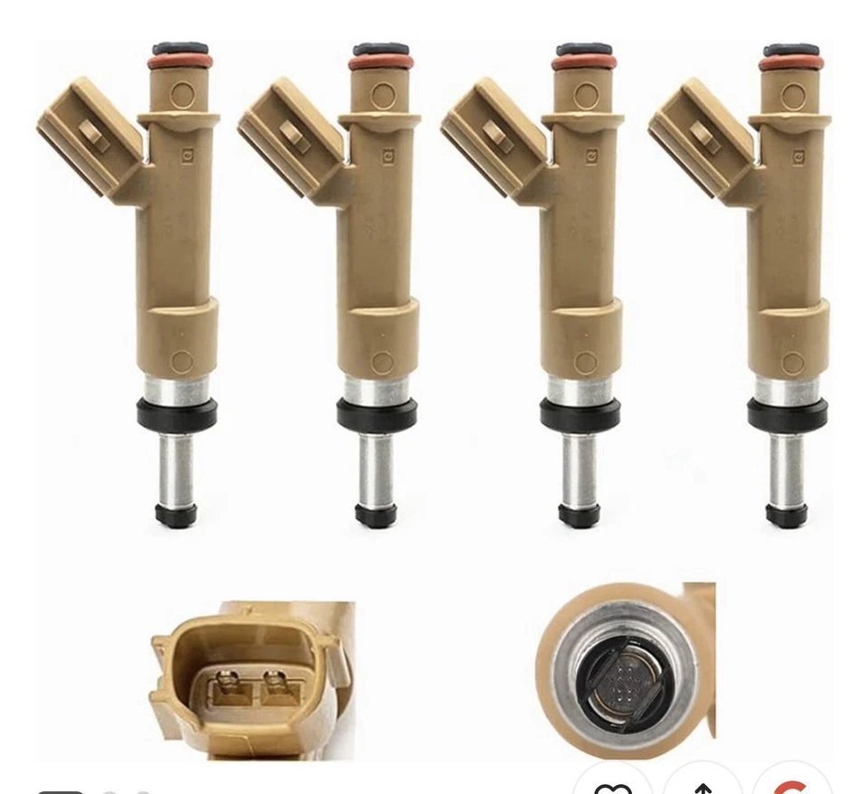 Juego de 4 inyectores de combustible mejorados de 12 orificios para Toyota: Corolla 1,8 L Foto 1 de 2