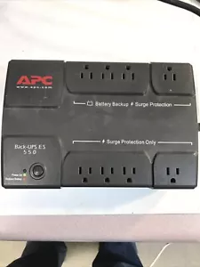 APC BACK-UPS ES 550 8-OUTLET BATTERY BACK UP SURGE PROTECTOR. NO BATTERY. - Picture 1 of 3