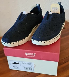 NEU Mustang Damenschuhe Gr 37, Sommerschuhe, Sneaker. Dunkelblau. - Bild 1 von 7