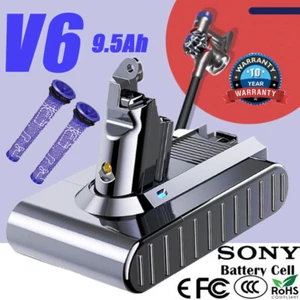 21.6V 9.5Ah Battery For Dyson V6 SV03 SV04 SV05 SV08 SV09 DC58 DC59 DC74 Animal - Picture 1 of 17