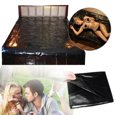 PVC Bed Sheet for Couples Adult Game Massage Waterproof Bedding Outdoor Sheets - Image 1 of 4