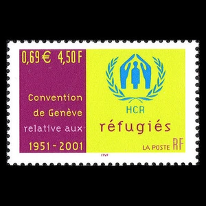 Francia 2001 - 50 Aniversario de la ACNUR ONU - Sc 2834 Estampillada sin montar o nunca montada - Imagen 1 de 2