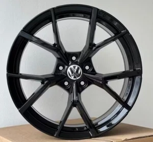 4 Felgen 19'' Neu 5X112 Golf R Sport VW Black Politur Golf T-Shirt Roco - Bild 1 von 1