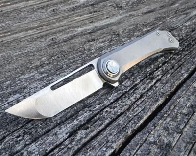 Aurora Knife And Tool Folding Knife 3.5" S35VN Steel Tanto Blade Titanium Handle - Image 1 of 4