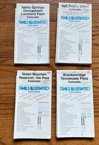 Lot Of 4 Trails Illustrated Colorado Topo Maps: #104, #107, #108, #109 - Picture 1 of 4