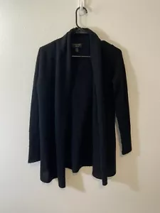 Cárdigan suéter Charter Club 100 % cachemir XS negro para mujer frente abierto clásico - Imagen 1 de 4