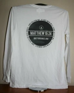 Matthew 16:24 TAKE UP HIS CROSS AND FOLLOW ME..Long Sleeve T-Shirt, Large, White - Picture 1 of 7