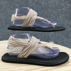 Sanuk Sandals Womens 10 Brown Yoga Sling 2 Slingback Flip Flops Casual Flats - Picture 1 of 14