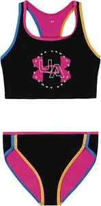 Under Armour Bikini Girl's Two-Piece Bikini Set Multicolor Size 8 New - Picture 1 of 7