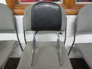 84-99 HARLEY HERITAGE SOFTAIL CLASSIC CHROME SISSY BAR SIDE STRAPS PAD BACKREST - Picture 1 of 13