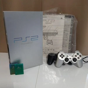 Sony PlayStation2 SCPH-39000 Silver Console PS2 Cable Japanese NTSC-J - Picture 1 of 8