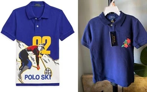Polo Ralph Lauren Boys 6 POLO SHIRT  NWT  LOT OF 2 PCS POLOS SKI GRAPHICS new - Picture 1 of 12