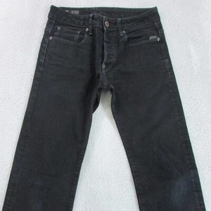 G-Star Jeans Mens W28-W30 L27 Black Straight Crop Denim Attacc Button Fly - Picture 1 of 10
