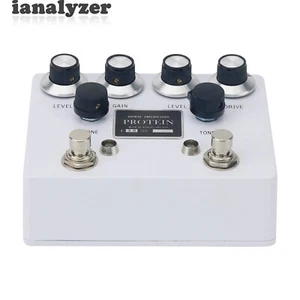 White Dual Channel Electric Guitar Overdrive Distortion Single Effects Pedal - Picture 1 of 6