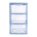 Blue Jewelry Storage Box with 3 Clear Drawers - Desk Organizer