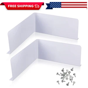 2 Pcs Gutter Valley Splash Guards Downspout Diverter Roof Rain Diverter White... - Picture 1 of 11
