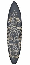 Tiki Decorazione Tavola da Surf Di Legno Duro 80cm Con Tartaruga Hawaii Maui