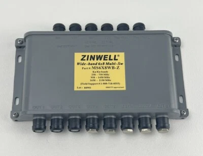 Zinwell MS6X8WB-Z Wide Band 6x8 Multi Switch Ka/Ku WB68 Directv Receiver, USED - Image 1 of 4