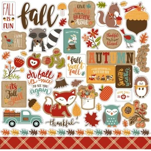 Echo Park - Celebrate Autumn 12x12 Element Sticker Scrapbook Journal Planner - Picture 1 of 1