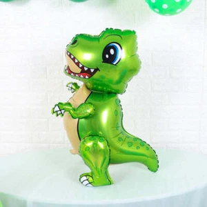 Large 3D Standing Green T-Rex Dinosaur Foil Balloon - Picture 1 of 2