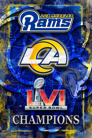 LOS ANGELES RAMS Super Bowl LVI Poster, LA Rams Super Bowl 56 Art , Los Angeles Cover