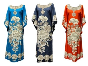 Free Size Beach Kaftan Tunic Holiday Dress Beach Cover up fits 14,16,18,20,22,24 - Picture 1 of 66