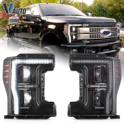 For 17-19 Ford F250/F350/F450/F550 Super Duty SD LED Headlights 2 Projector Lens - Image 1 of 4