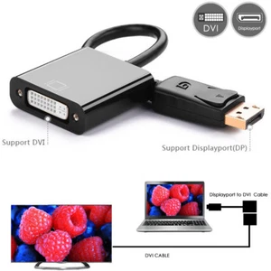 Display Port Male (DP) To DVI-I Female Video Adapter For Laptop to PC - Picture 1 of 12