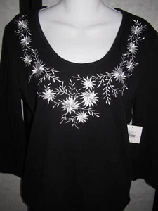 Kate Hill Top, PM 100% Cotton, Black New w/Tag! - Picture 1 of 2