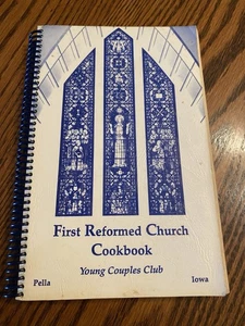 Vintage 1989 Kochbuch Pella Iowa erste reformierte Kirche Young Couples Club - Bild 1 von 24