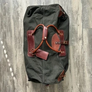 Vintage Orvis 30" Battenkill Leder Canvas Rollen Seesack Gepäck - Bild 1 von 12