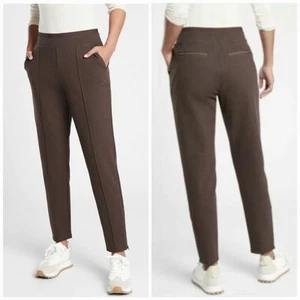 Pantalones Athleta Venice Jaspeados Pintuck Pantalones Marrón Oscuro Talla Mediana Alta MT - Imagen 1 de 14