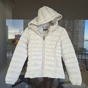 Damen Only Creme gefütterte Jacke mit Kapuze - Bild 1 von 5