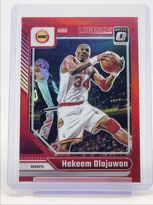 HAKEEM OLAJUWON 2024-25 DONRUSS OPTIC LEGENDS COHETES PRIZM ROJOS/99 Foto 1 de 2