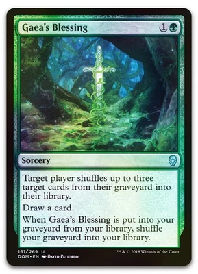 Gaea's Blessing #161 (Foil) (NM) Dominaria DOM Magic MTG - Image 1 of 2